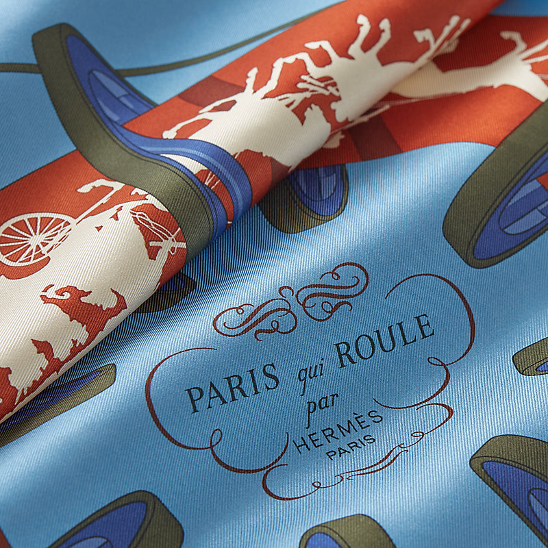 Paris Qui Roule scarf 70 - Purple | Hermès USA